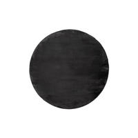 HOCHFLOR-TEPPICH Topia 400 Graphite 160 cm Rund - Schwarz, Textil (160/160cm) - carpet city