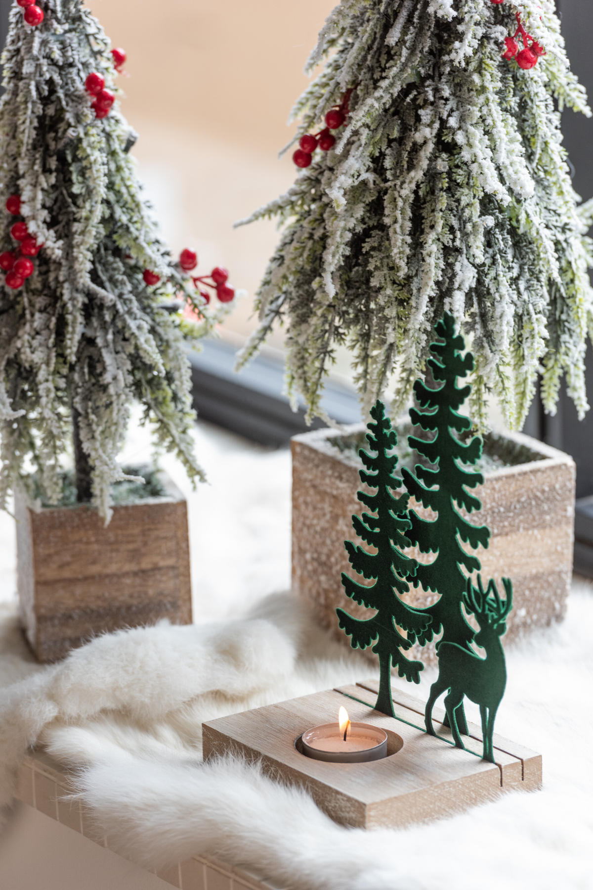 KERZENHALTER MINIWEIH - Metall - Grün - Grün, Metall (10/22cm) - J-Line