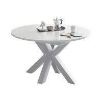 ESSTISCH Rund ausziehbar Edda 10 130 x 130 x 78 Küchentisch Weiß Matt Lack - Weiß, Holz (130/130/78cm) - 58aufmkessel