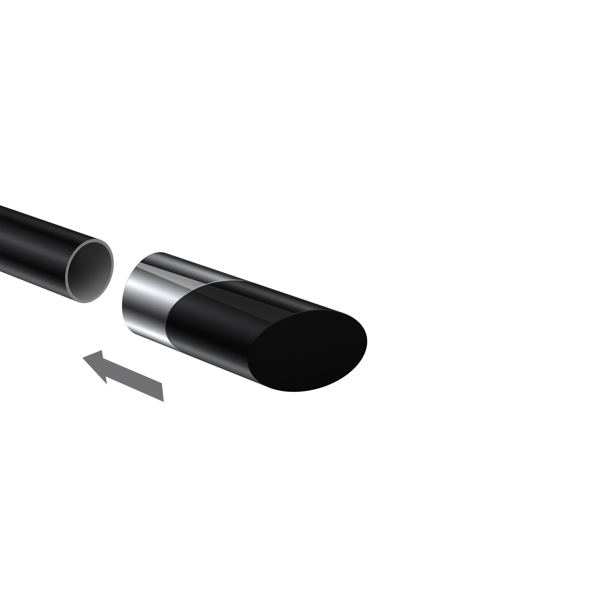 ENDSTÜCKE FÜR GARDINENSTANGEN 20 mm Ø, Verano Chrom/Schwarz, Packung 2 Stück - Chromfarben/Schwarz, Metall (6.1/2.5/2.5cm) - INTERDECO