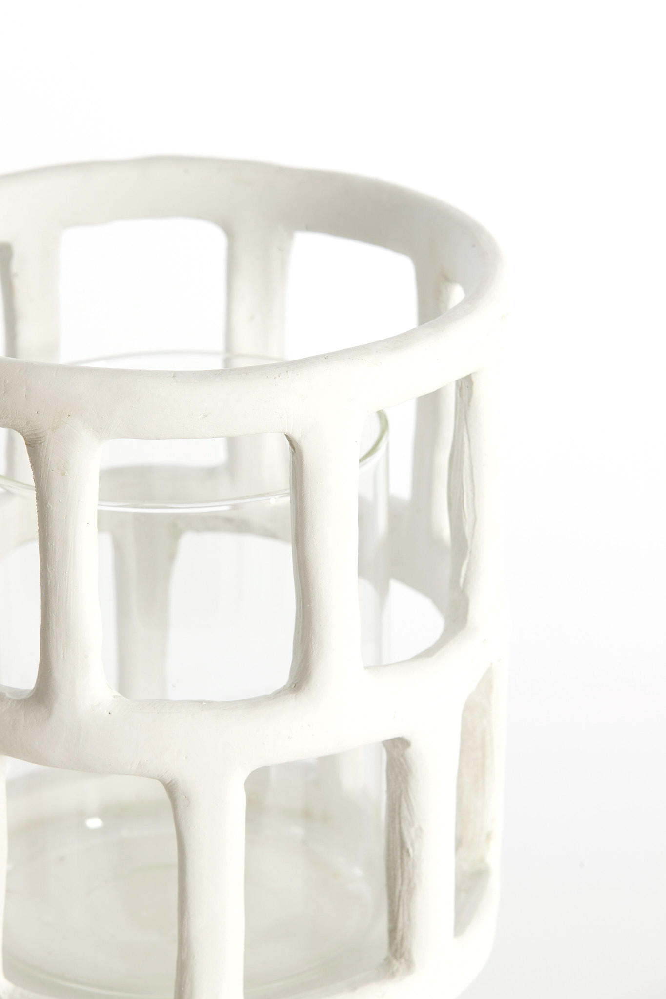 WINDLICHT Alimos Weiß Ø18,5/34,5 cm - Weiß, Kunststoff (18.5/34.5/18.5cm) - Light & Living