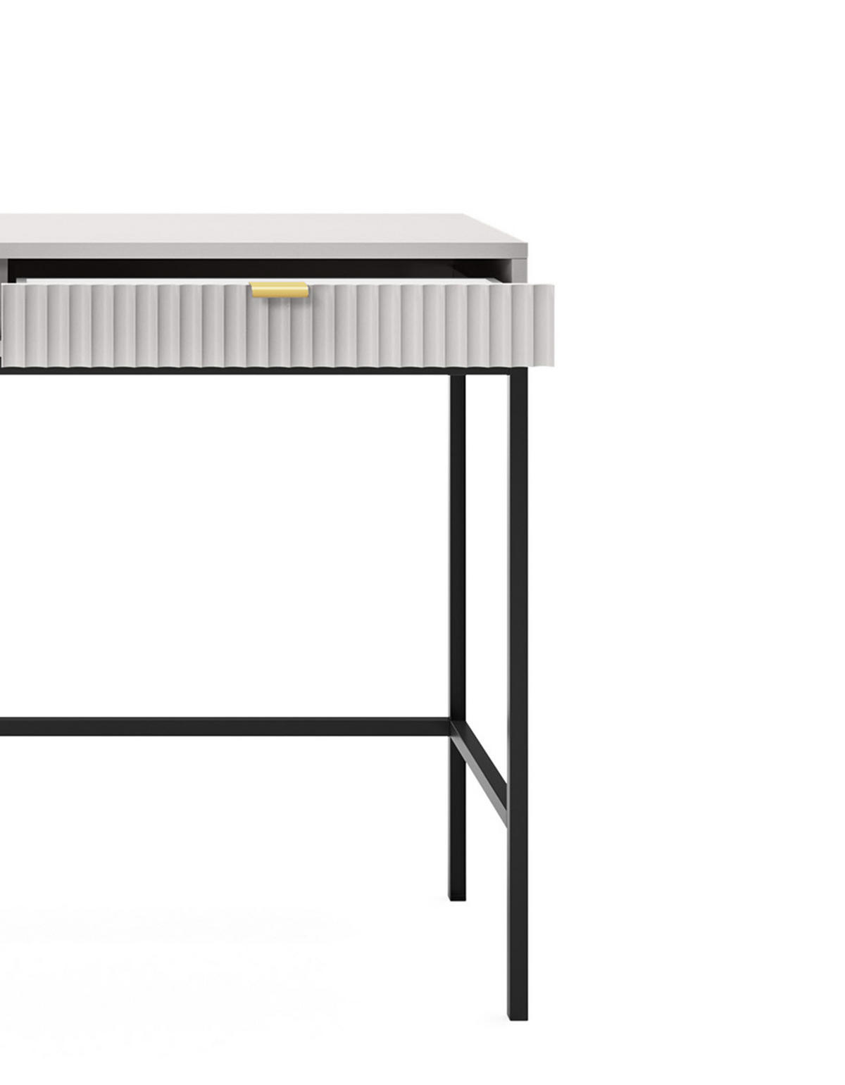 SCHMINKTISCH ZOVA Grau 104x77x50 cm Little table, Freistehend - Schwarz/Grau, Holzwerkstoff/Metall (50/104/77cm) - DomoHome