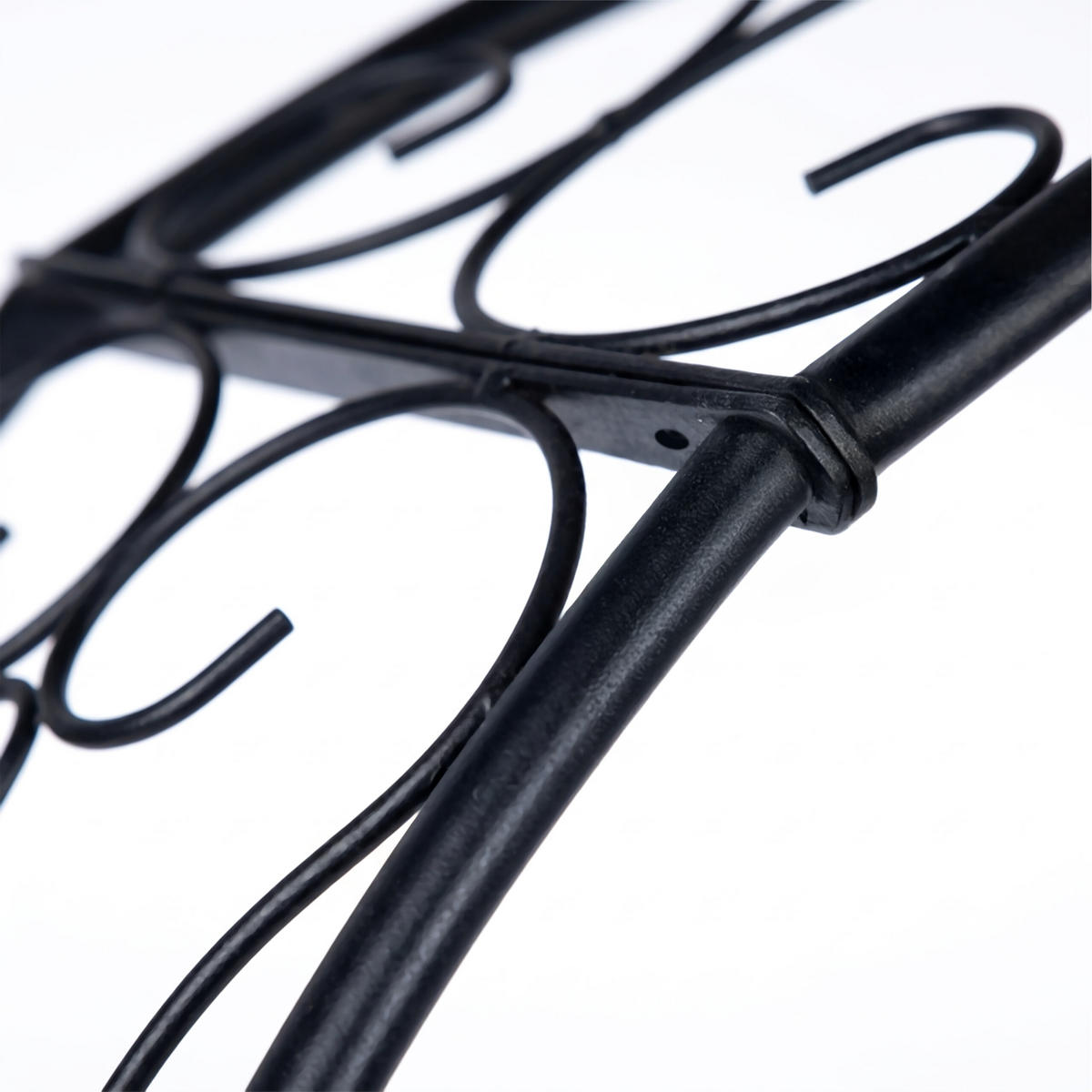 OBLOUK růží - černá, kov (100/105/21cm) - Relaxdays