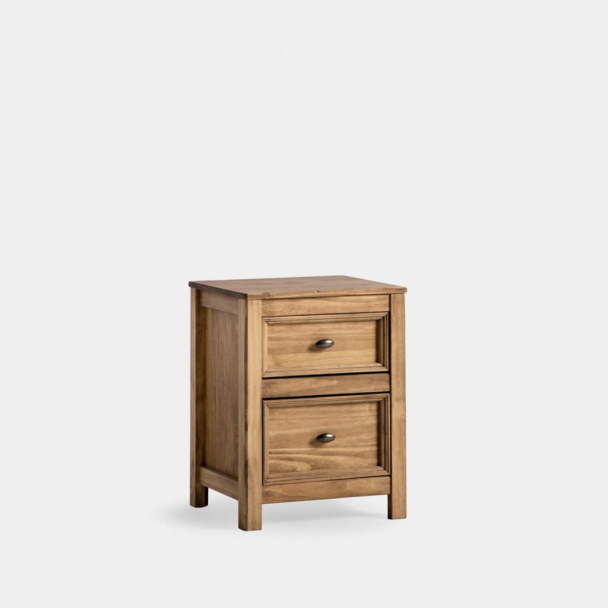 NACHTTISCH 2 SCHUBLADEN Serena Natürlich 42 cm x 57 cm - Naturfarben, Holz (42/57/39cm) - Klast Home