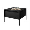 COUCHTISCH YASUMI mit Schublade schwarz matt - Schwarz, Holzwerkstoff (68/68/48.4cm) - Lookway