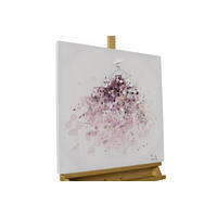 ACRYLBILD HANDGEMALT 60/60 cm - Pink, Holz/Textil (60/60cm) - KUNSTLOFT