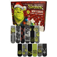 ADVENTSKALENDER Shrek - Der tollkühne Held mit 12 Paar Socken Größe 40-45 - Multicolor, Textil (37/5/26.5cm)