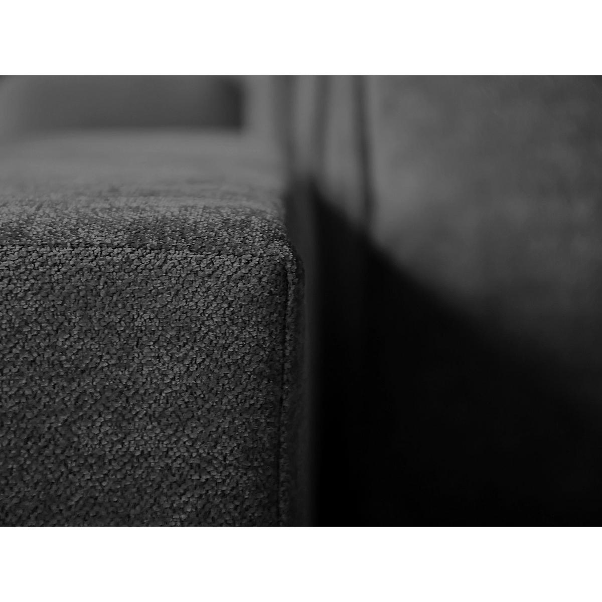 ECKSOFA Parma ohne Schlaffunktion dunkelgrau links - Dunkelgrau/Schwarz, Textil (314/224cm) - Beautysofa