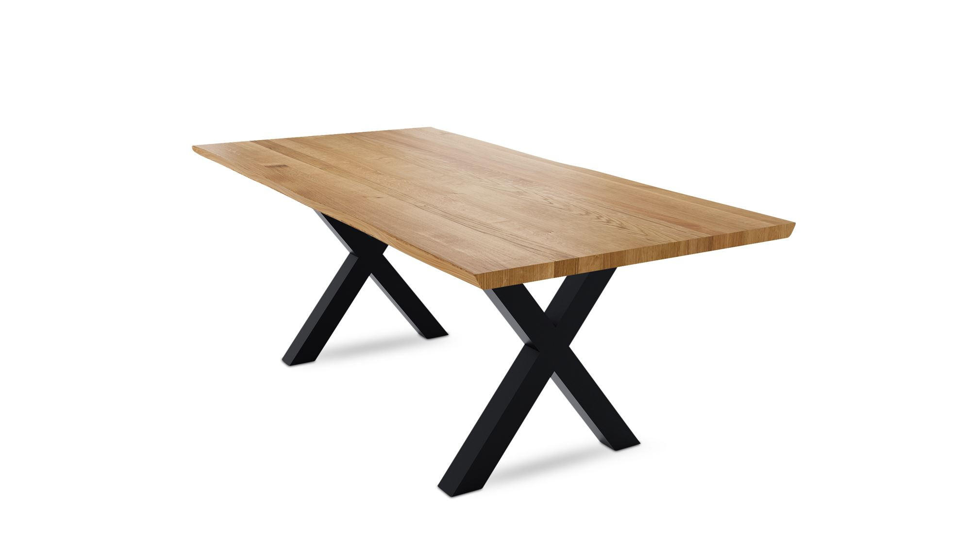 58aufmkessel Baumkantentisch Wildeiche 79x100x220 cm