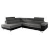 ECKSOFA Fonti, Seite: Links - Grau, Holz/Textil (253/188cm) - MIRJAN24