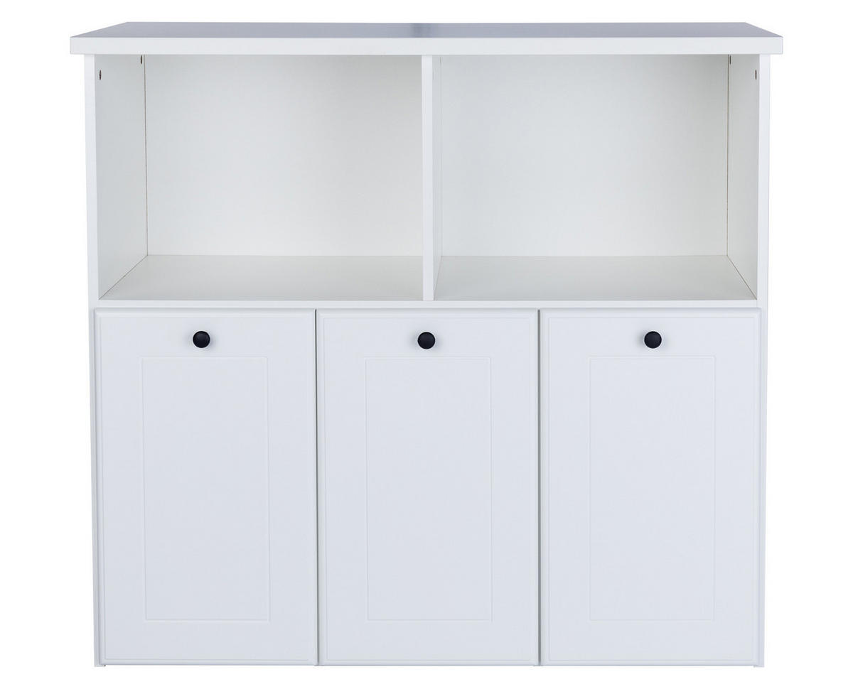 SPIELZEUGREGAL Thilo mit 3 großen Schubkästen - Weiß, Holzwerkstoff (102/92/42cm) - arthur berndt