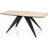 ESSTISCH Foster rechteckig ausziehbar, Craft Eiche 180-218/90/76 cm - Eiche Wotan/Schwarz, Holzwerkstoff/Metall (180/90/76cm) - WFL GROUP