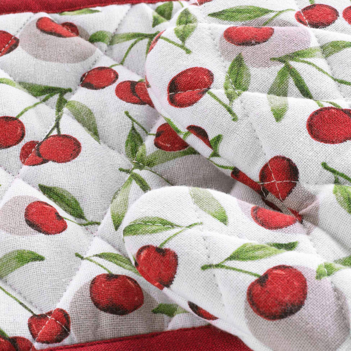 KÜCHENHANDSCHUH UND UNTERSETZER Ruby 18/28 cm - Multicolor, Textil (28/20cm) - Douceur d´intérieur