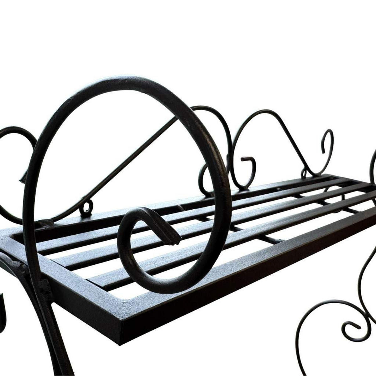 WANDBLUMENHALTER Sebino aus Metall Schwarz 50 cm - Schwarz, Metall (50/44/21cm) - DanDiBo