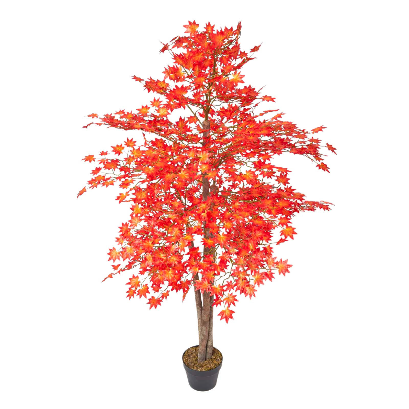 KUNSTBAUM Ahorn orange-rot, 160 cm - Orange, Kunststoff (160cm) - Homescapes