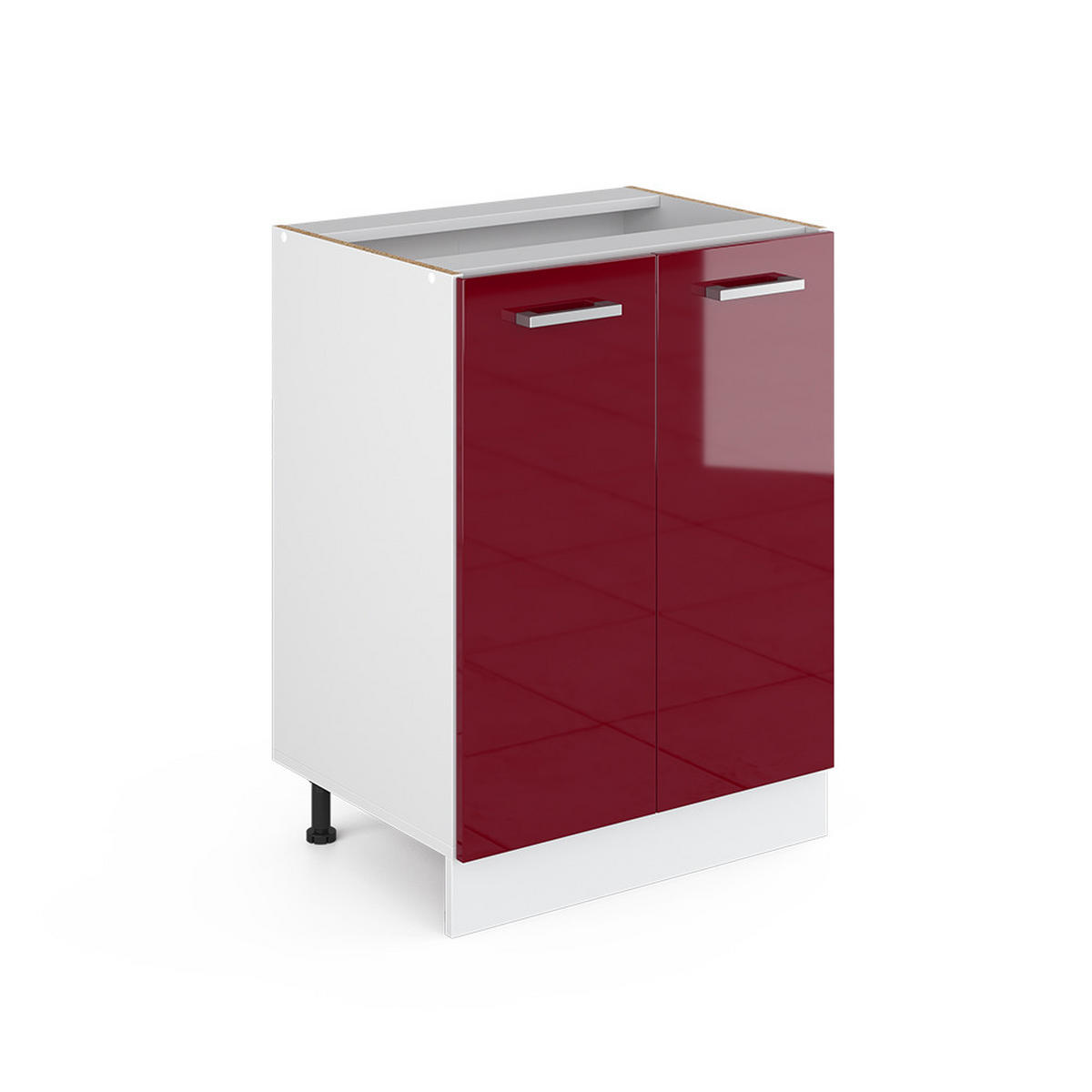 KÜCHENFRONT R-Line Rot Hochglanz 59.2 x 71.3 cm Möbelfront für den Unterschrank - Rot, Holzwerkstoff (59.2/71.3/1.6cm) - Vicco