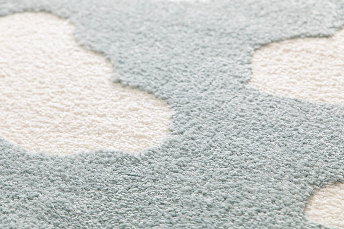 KINDERTEPPICH mit Reliefeffekt blau Blau - Blau, Textil (120/170cm) - AFK Living