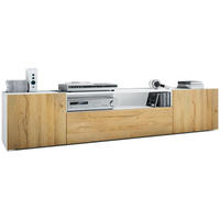 LOWBOARD Mogan Fronten in Eiche Natur - Eichefarben, Holzwerkstoff (181/39/35cm) - Vladon