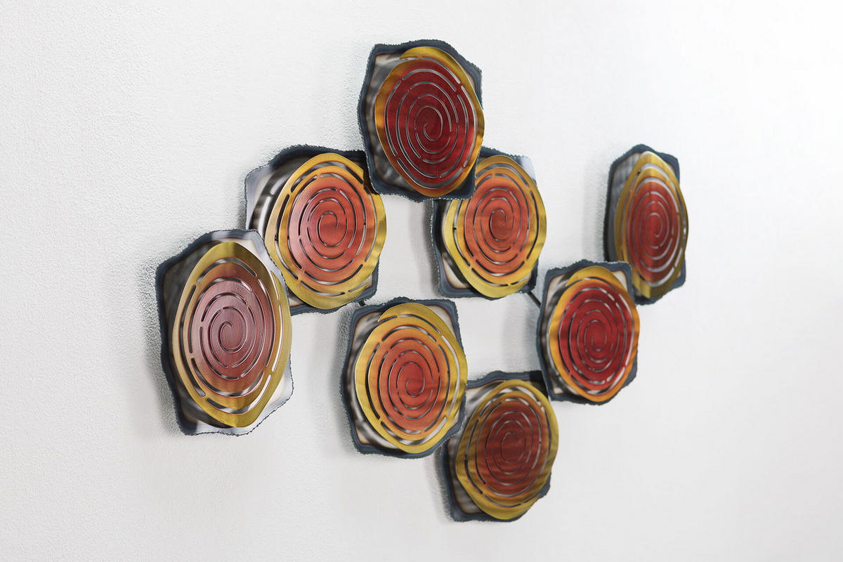 WANDDEKO Rot 124/69 cm - Rot, Metall (5.8/69/8cm) - KUNSTLOFT