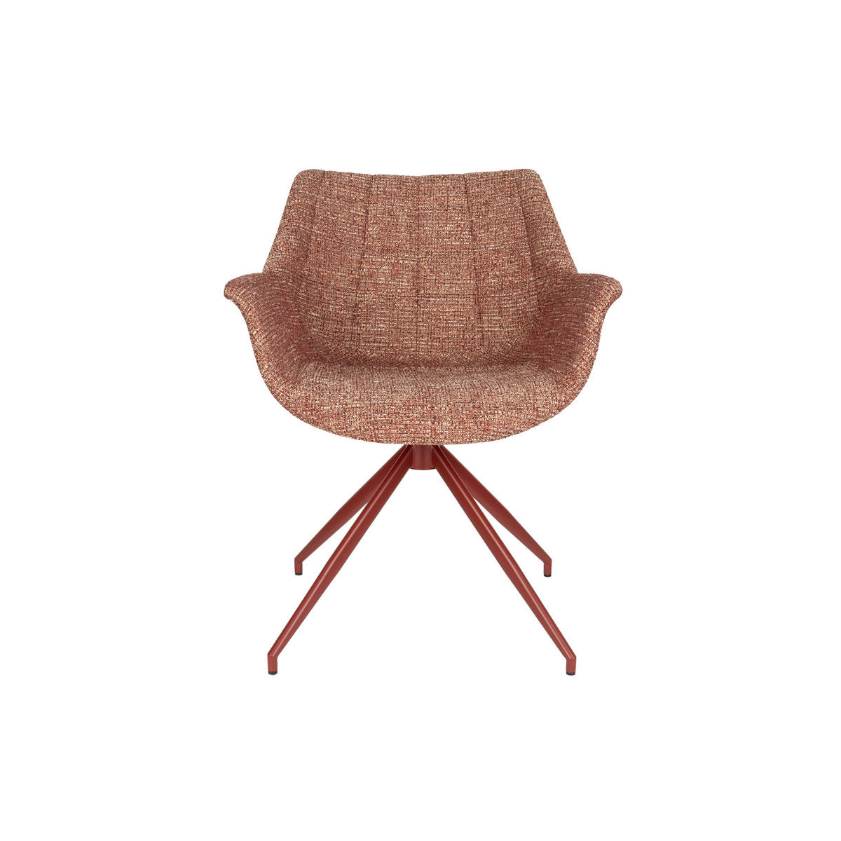 ESSZIMMERSTUHL Doulton Rot - 2 er Set - Rot, Textil (67/80/61cm) - Zuiver