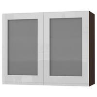 HÄNGESCHRANK Florence W3S/90 Lava / RAL 9003 signalweiß HG 90 / 32,5 / 72cm - Dunkelgrau/Weiß Hochglanz, Holz/Holzwerkstoff (90/72/32.5cm) - Feldmann-Wohnen