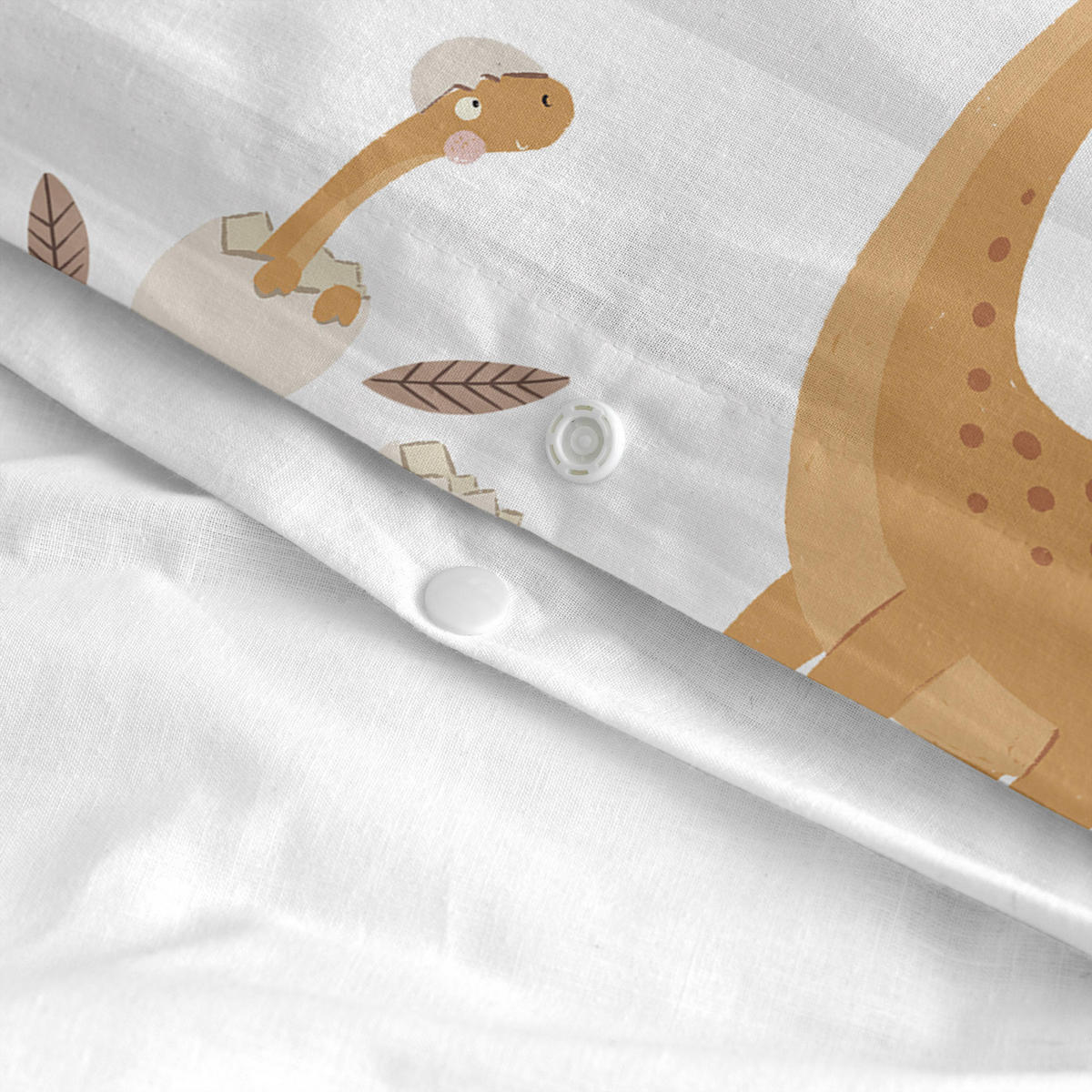BETTBEZUG 2er-Set teiliges dino family 100x120 cm (kinderbett) mehrfarbig - Multicolor, Textil (100/120cm) - Happy Friday