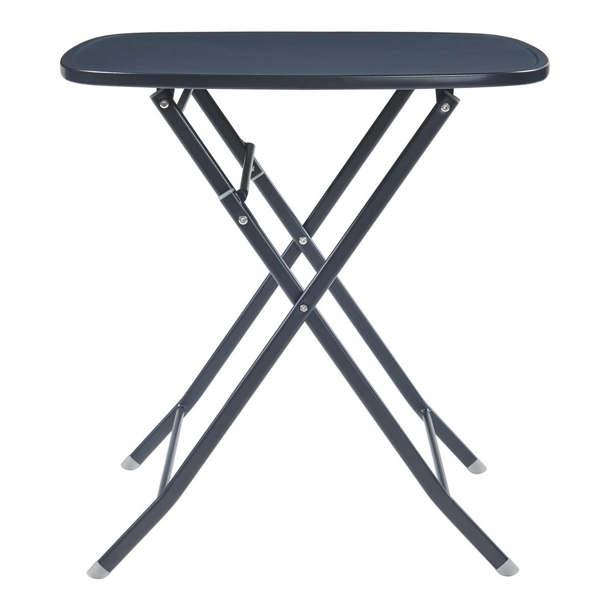 GARTENKLAPPTISCH Sande - Schwarz, Metall (70/70/71cm) - [en.casa]