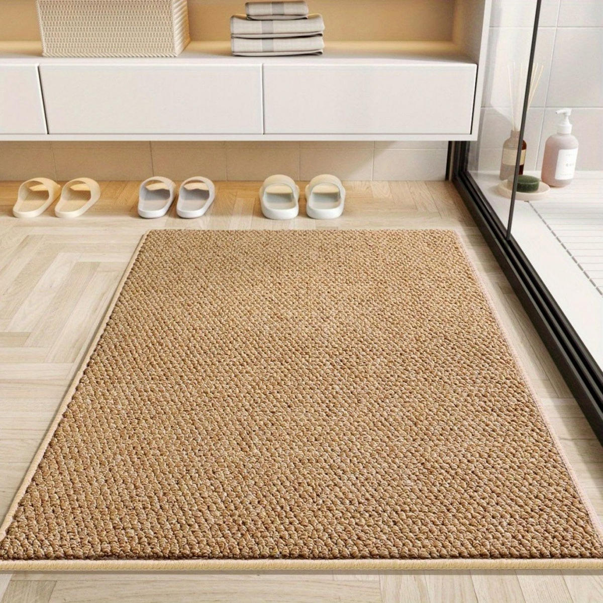 FUSSMATTE Rutschfest Fußmatte Außen und Innen,Braun,50*80cm - Braun, Textil (50/80cm) - Kaket