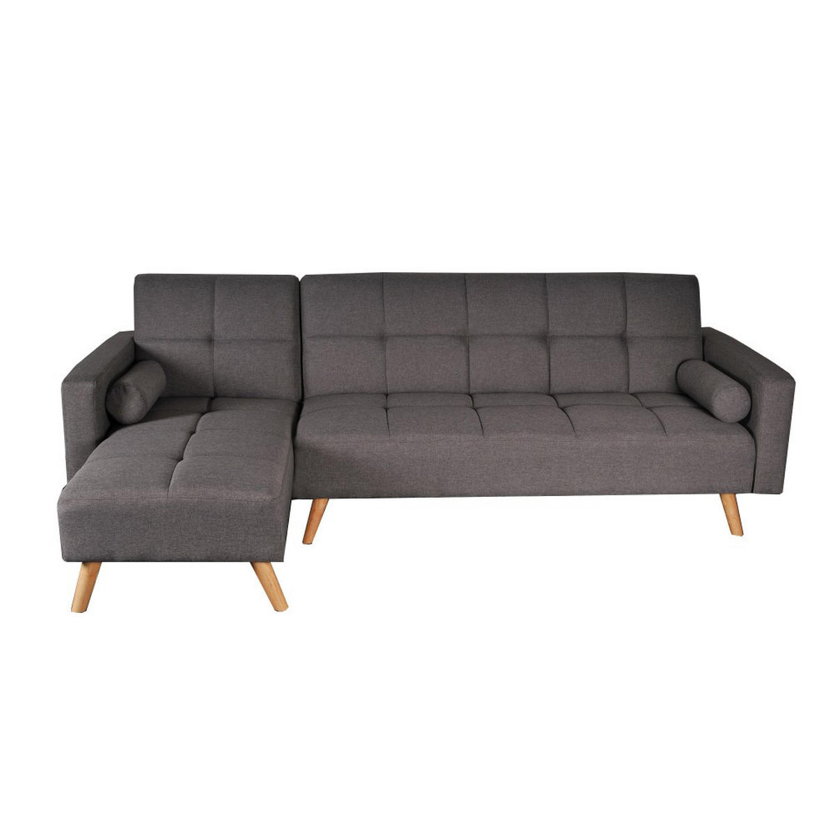 ECKSOFA, gerade ausziehbar links, ASGARD / GRAU - Grau, Holzwerkstoff (144/90/253cm) - Weber Industries