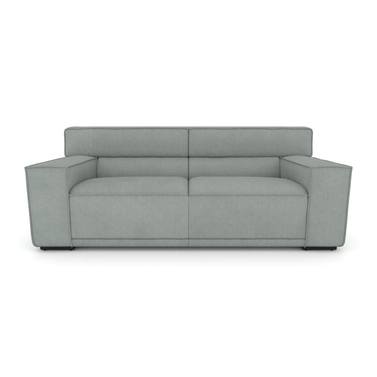 3-SITZER Umea Cord Grau 204/106/78 cm - Grau, Kunststoff/Textil (204/78/106cm) - foamnova