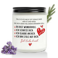 DUFTKERZE Lavendel Ich liebe dich Geschenkidee - Weiß, Paraffin (10cm)