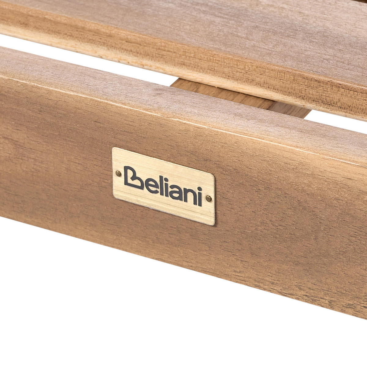 GARTENSTUHL 2er-Set zertifiziertes Akazienholz Hellbraun Chioggia - Hellbraun, Holz (53/87/61cm) - Beliani