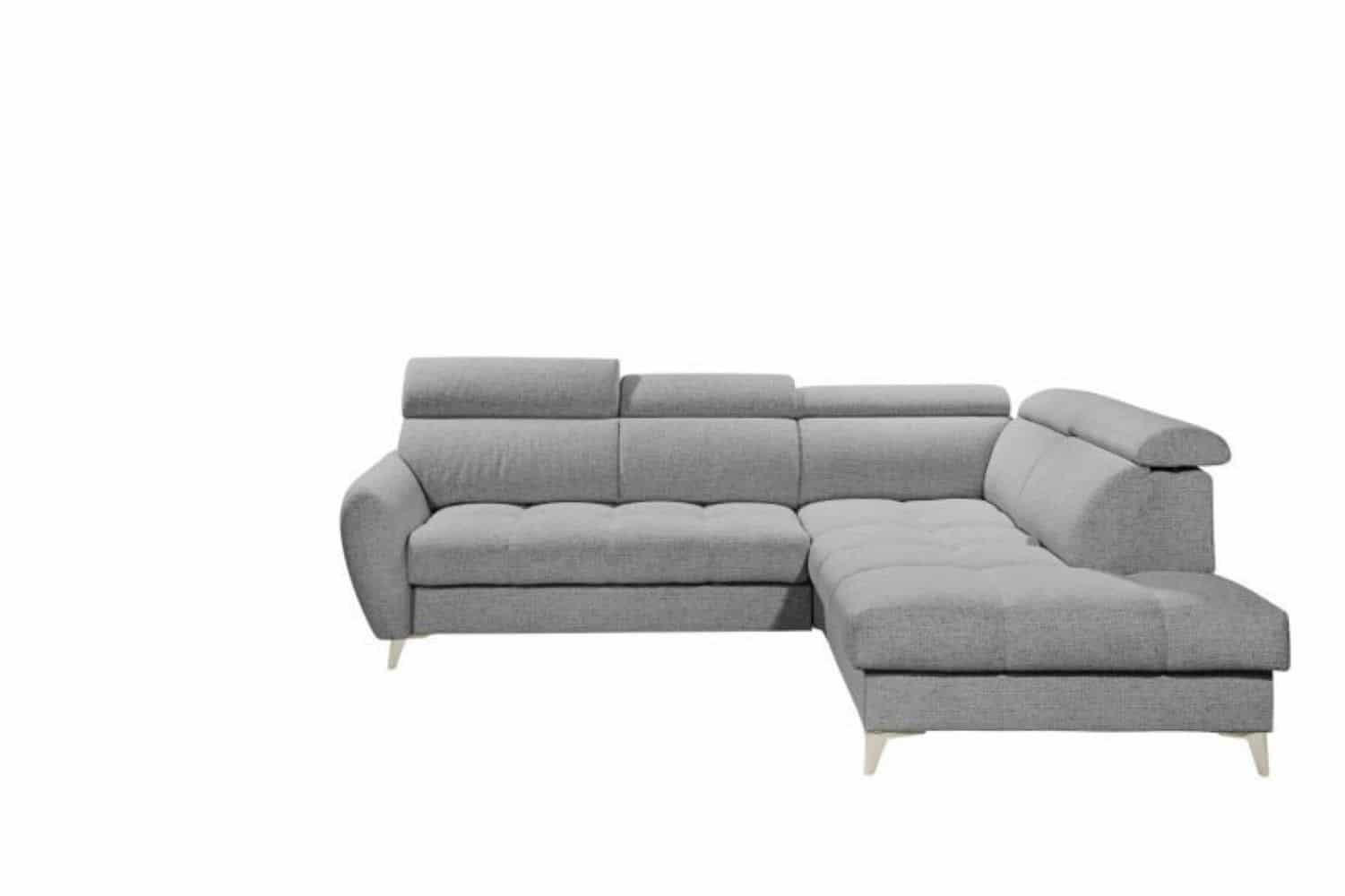 ECKSOFA mit elektrischer Sitztiefenverstellung und Bettkasten - Chromfarben/Silberfarben, Holz/Holzwerkstoff (216/282cm) - ed exciting design