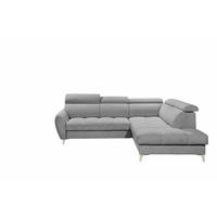 ECKSOFA mit elektrischer Sitztiefenverstellung und Bettkasten - Chromfarben/Silberfarben, Holz/Holzwerkstoff (216/282cm) - ed exciting design