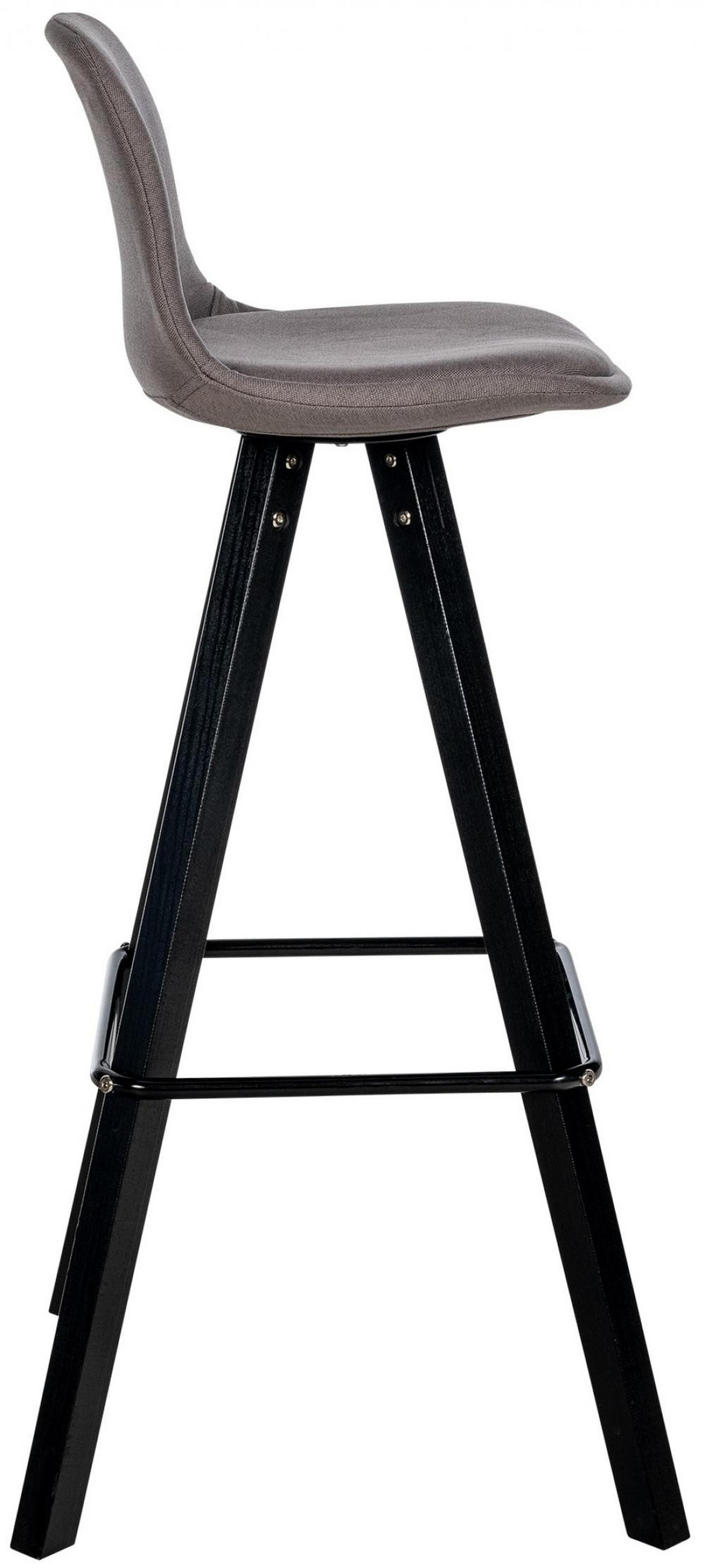 BARHOCKER 2er Set Stoff Taupe - Taupe/Schwarz, Holz/Textil (38/99/44cm) - CLP