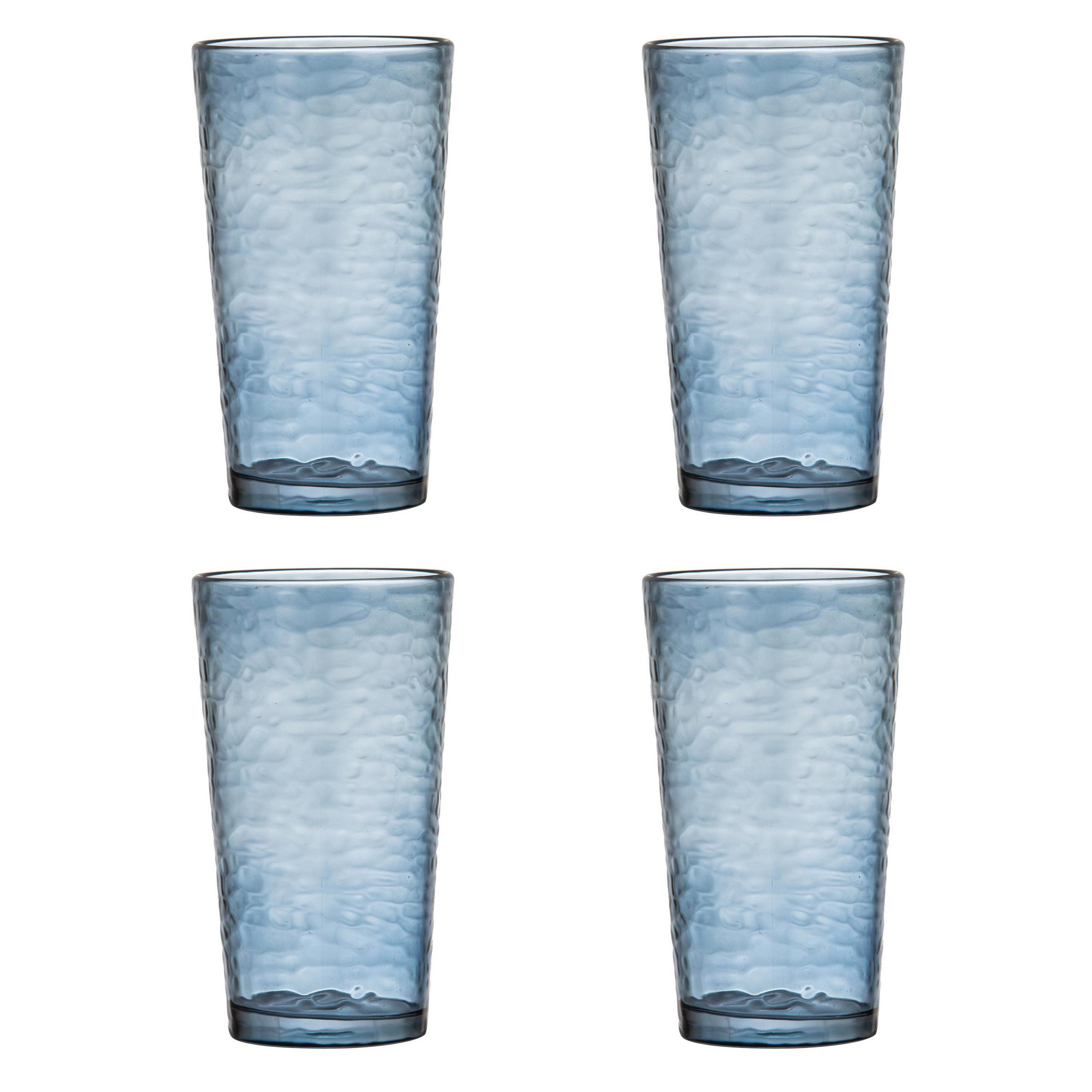 GLÄSER-SET Byron 4er Set Longdrinkglas - Blau, Kunststoff - Ladelle