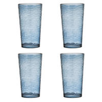 GLÄSER-SET Byron 4er Set Longdrinkglas - Blau, Kunststoff - Ladelle