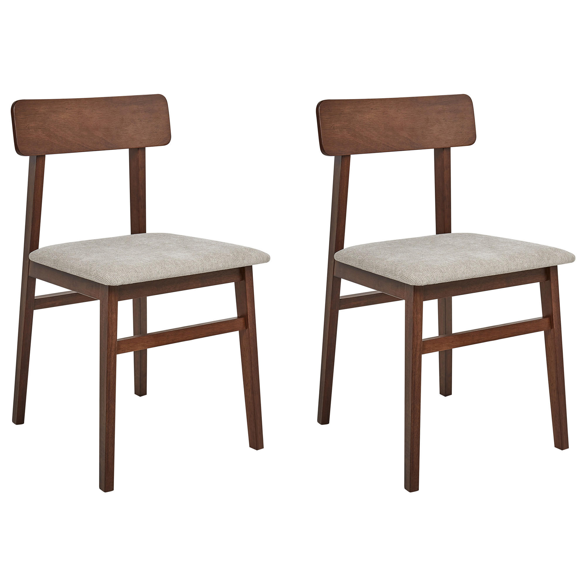 ESSZIMMERSTUHL 2er-Set Braun Stacy - Taupe/Braun, Holz (41/75/46cm) - Beliani