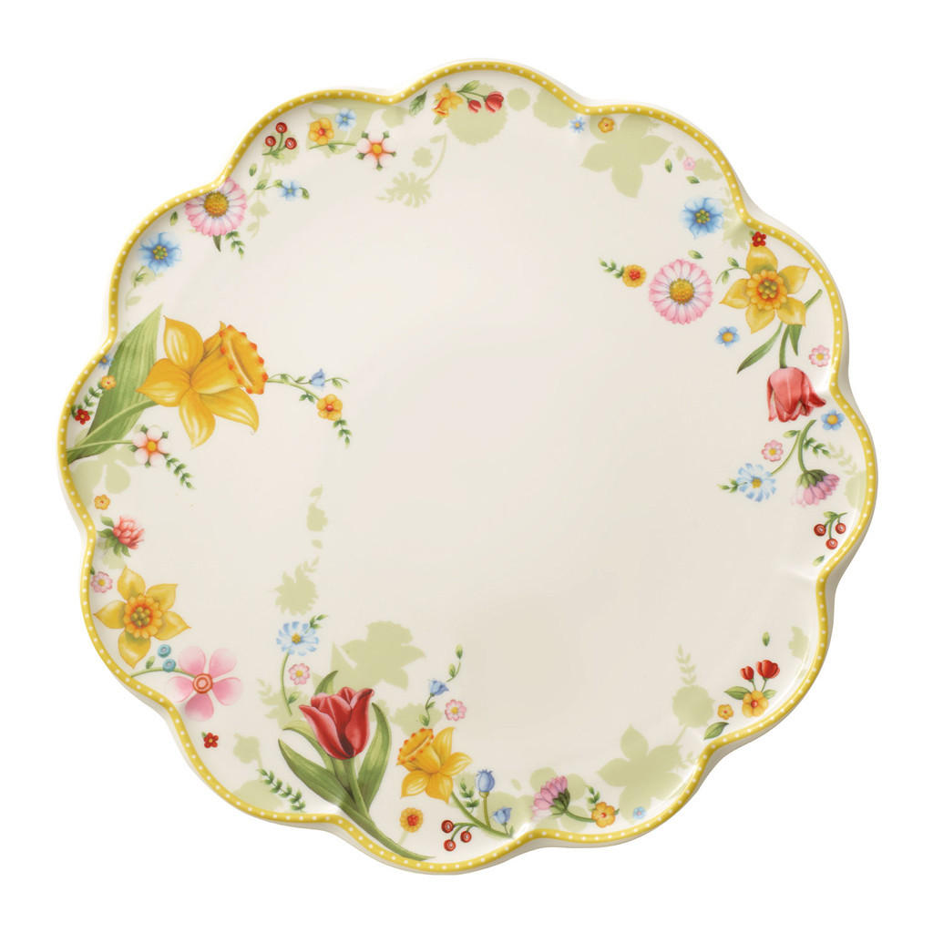 TORTENPLATTE Spring Awakening bunt ø 32,6 cm - Multicolor, Keramik (32.6/2/32.6cm) - Villeroy & Boch