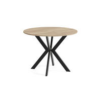 ESSTISCH EVO - Schwarz/Sonoma Eiche, Holzwerkstoff/Metall (100/100/76cm) - Meblini