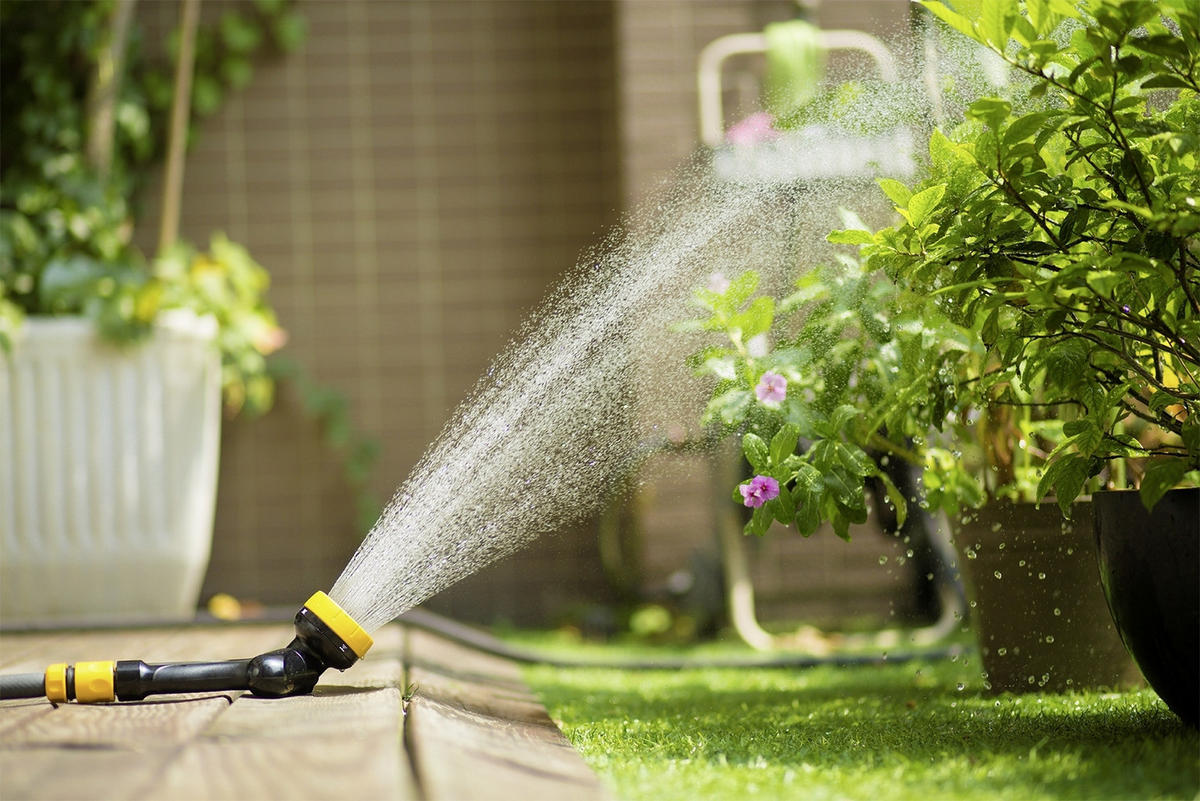 GARTENBRAUSE Sprinkler 2in1 - Schwarz, Kunststoff (14/21/7cm) - Maximex