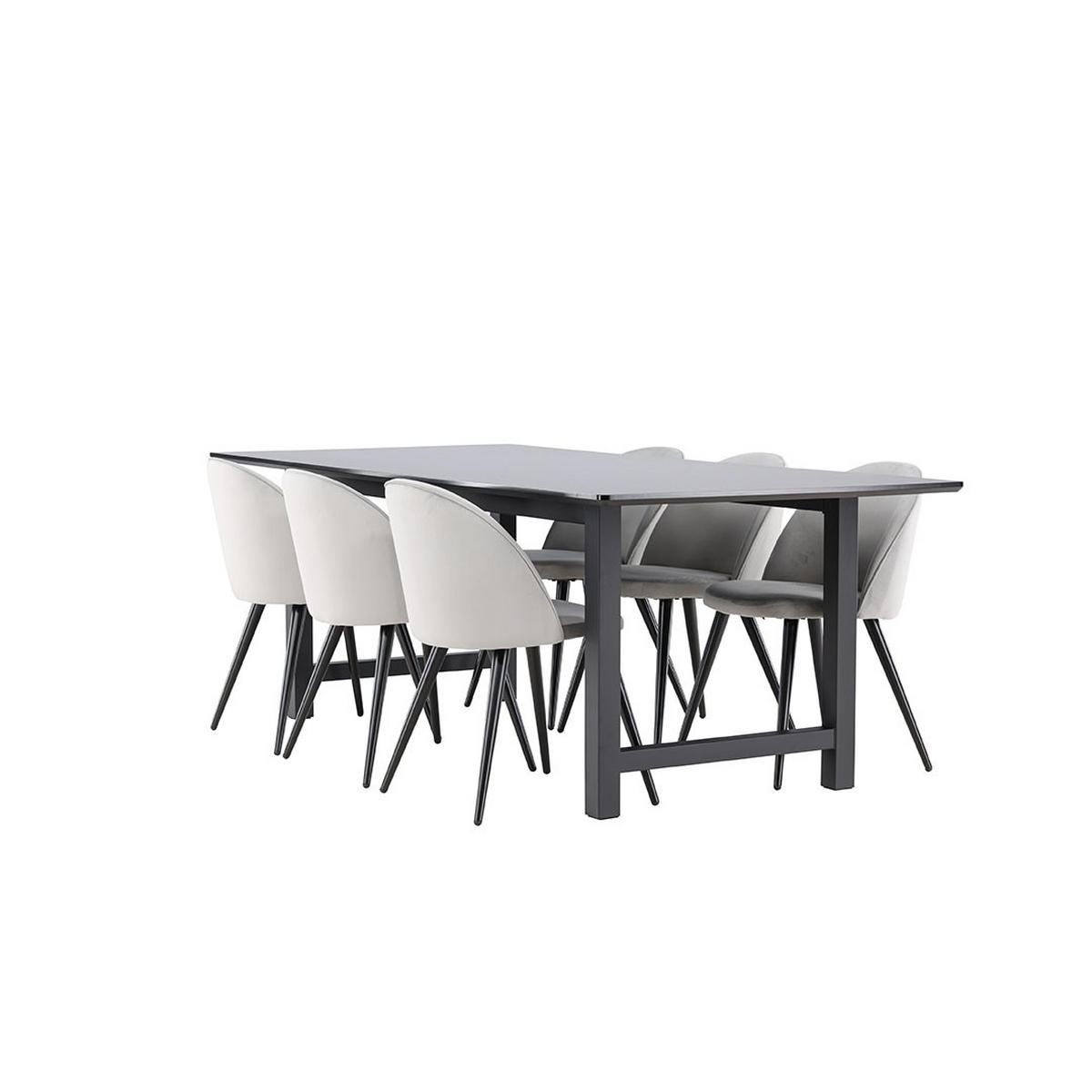 TISCHGRUPPE Grau - Grau, Holz (220/75/100cm) - ebuy24