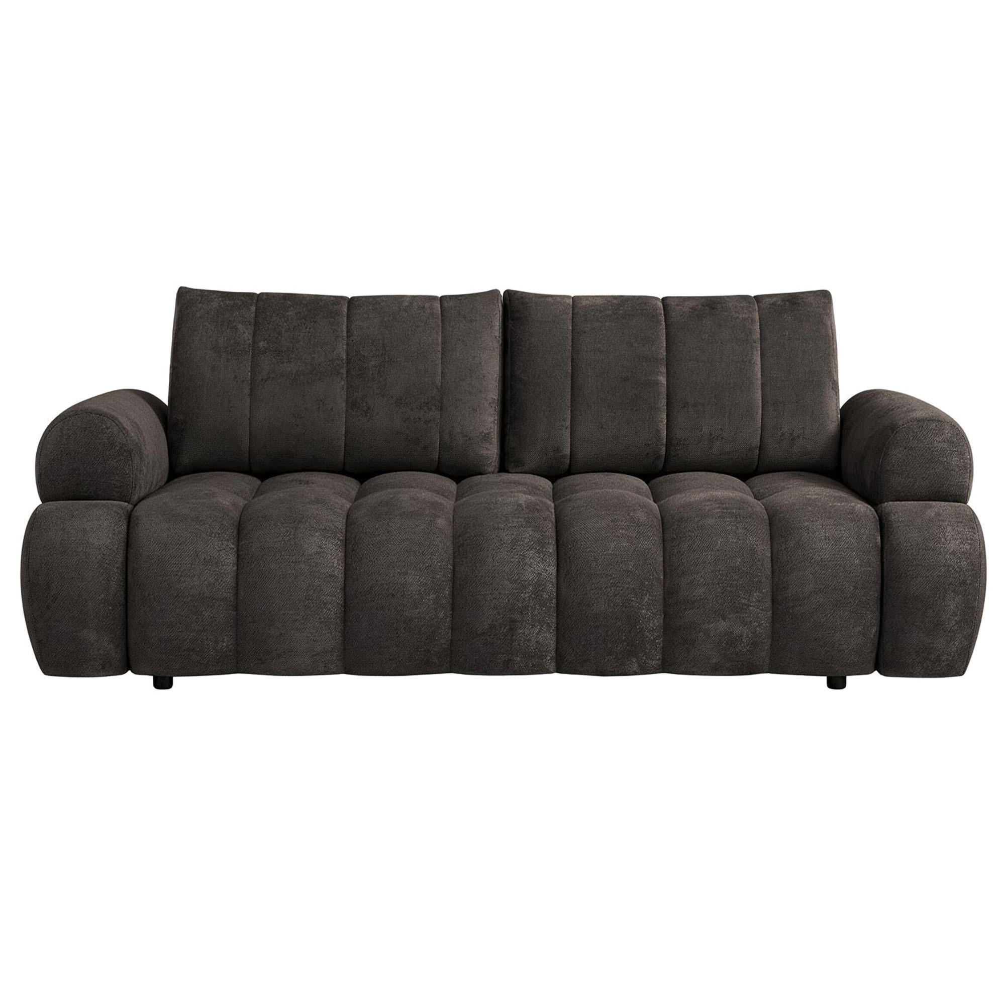 Beautysofa ROZKLÁDACÍ POHOVKA Mavi, 3místná s funkcí spaní, ložná plocha 195x145 cm, hnědá