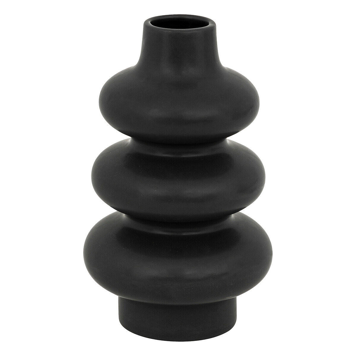 VASE Clothilde schwarz 25 cm - Schwarz, Keramik (25cm) - Atmosphera Createur d´interieur