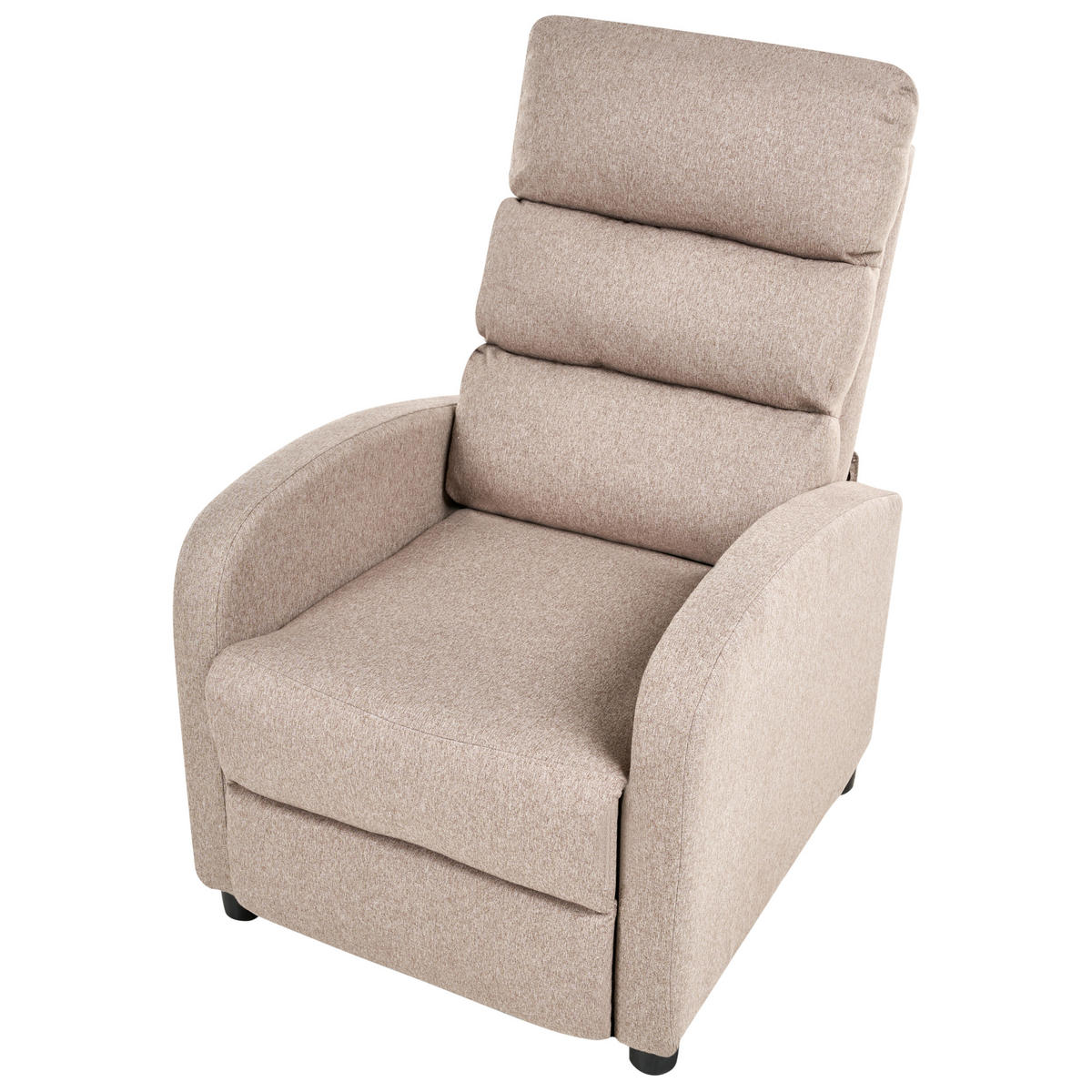 FERNSEHSESSEL Stoff Taupe Otus - Taupe, Textil (67/75/89cm) - Beliani