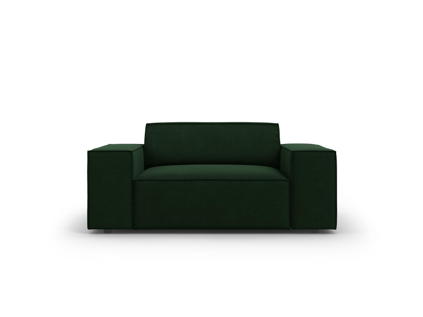 SESSEL Jodie aus Samt flaschengrün - Dunkelgrün, Textil (102/70/124cm) - Micadoni