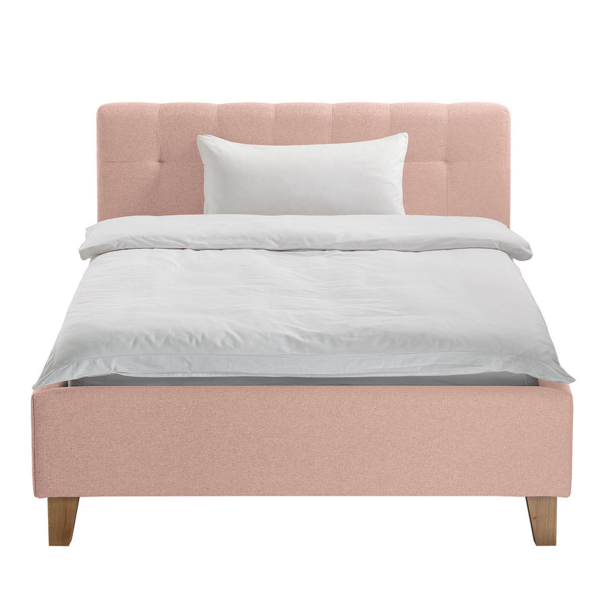 POLSTERBETT - Webstoff - Rosa, Holz/Textil (140/200cm) - home24