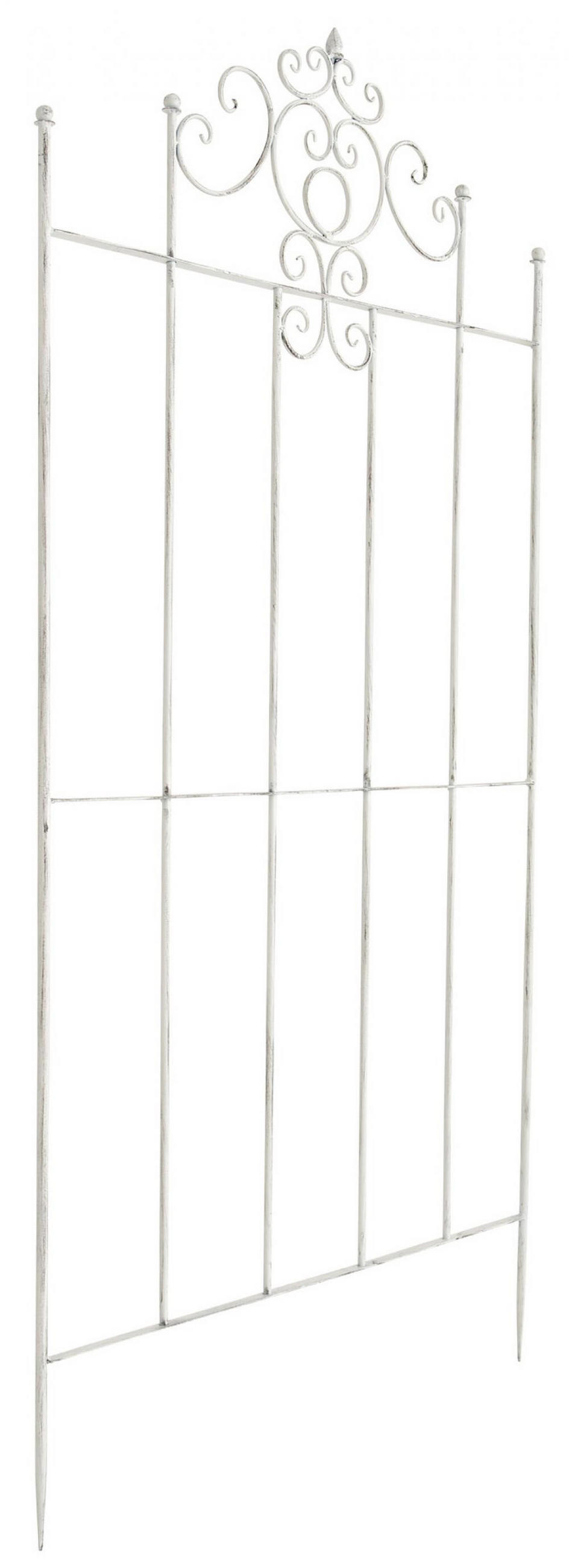 RANKGITTER 2er Set Metall antik weiß - Weiß, Metall (85.5/170/2cm) - CLP
