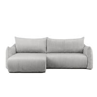 ECKSOFA Mailand Mit Schlaffunktion - Grau, Holzwerkstoff/Textil (154/260cm) - Fun Möbel