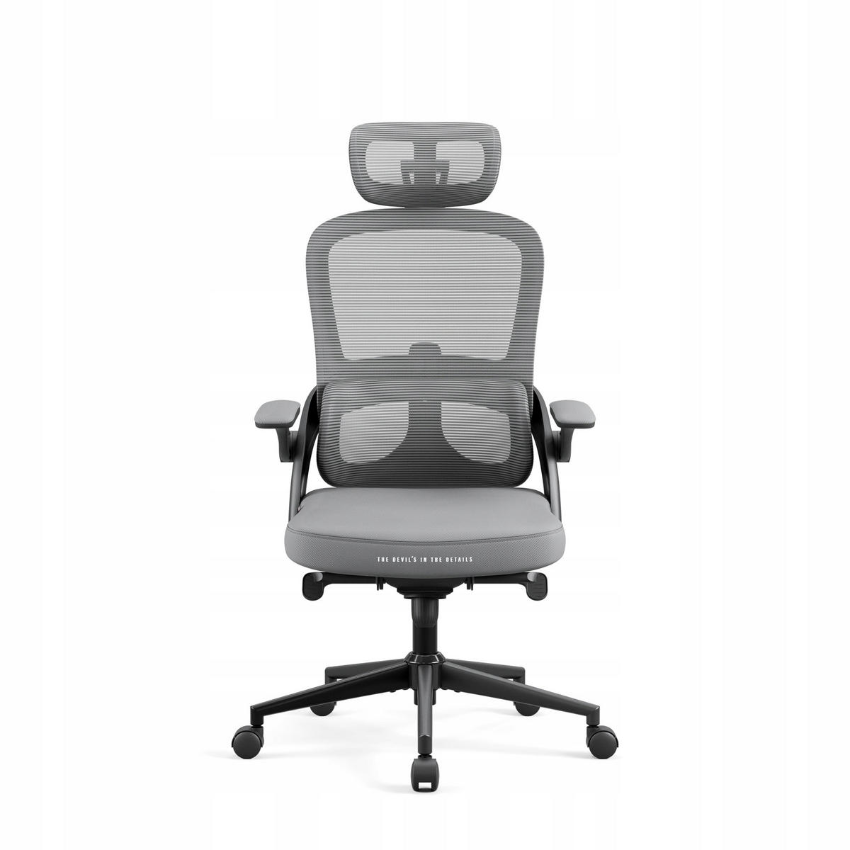 BÜROSTUHL V-LIGHT - Grau, Textil (70/102/48cm) - Diablo Chairs